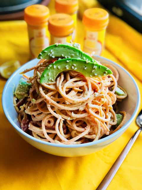 SPIRALIZED SWEET POTATO NOODLES ‘SNOODLES’!