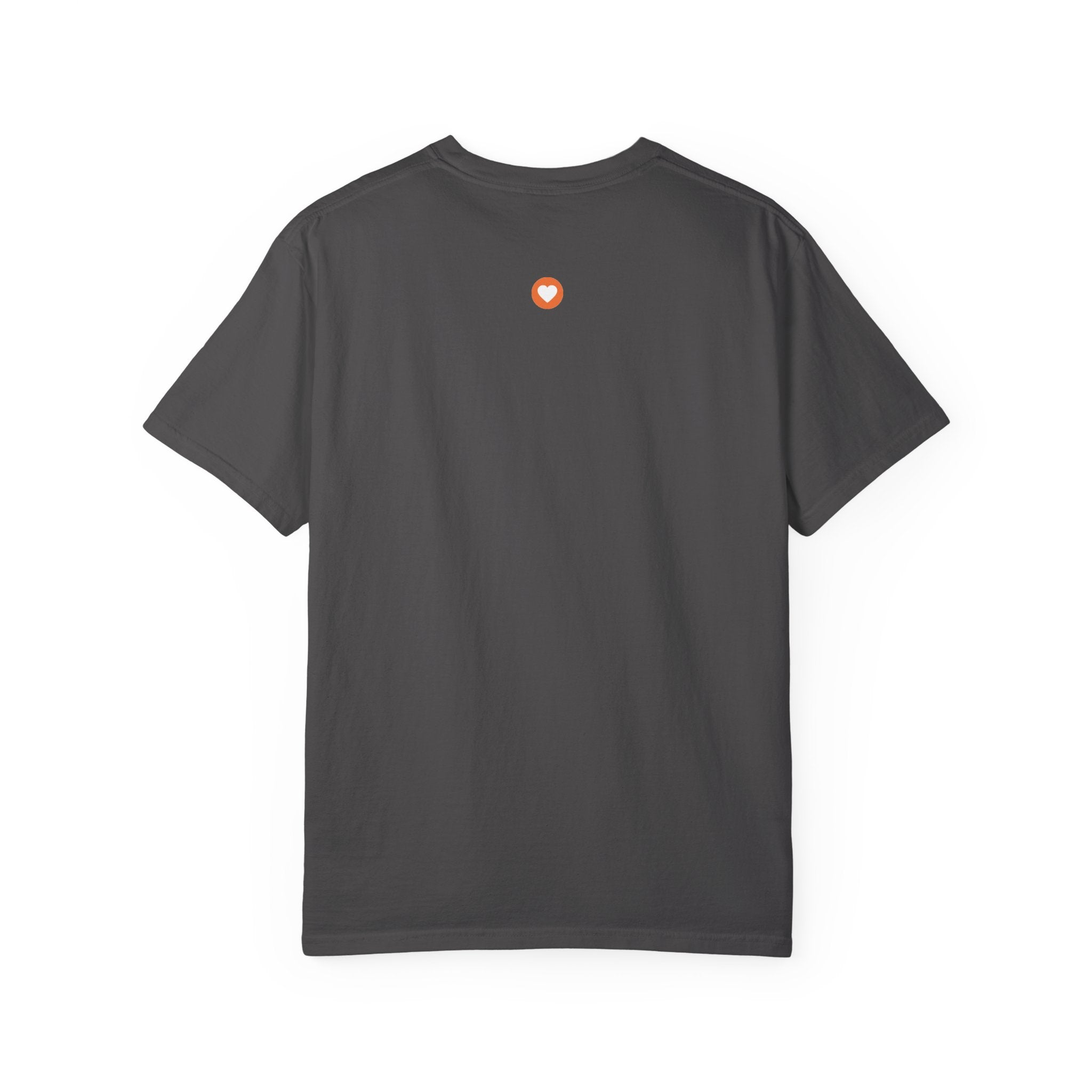 Lumi logo T-shirt | Small orange heart logo tee