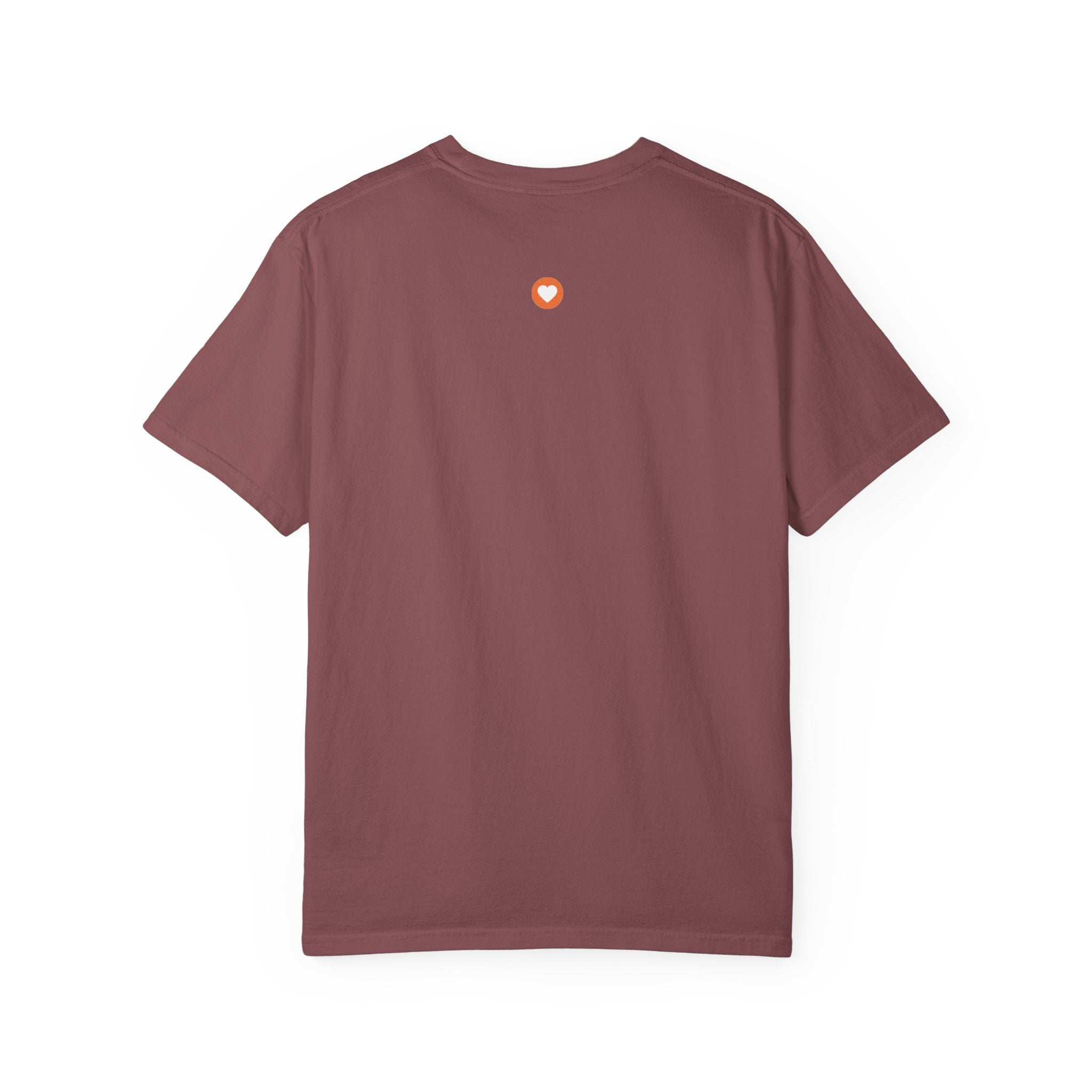 Lumi logo T-shirt | Small orange heart logo tee