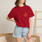 Lumi logo T-shirt | Small orange heart logo tee
