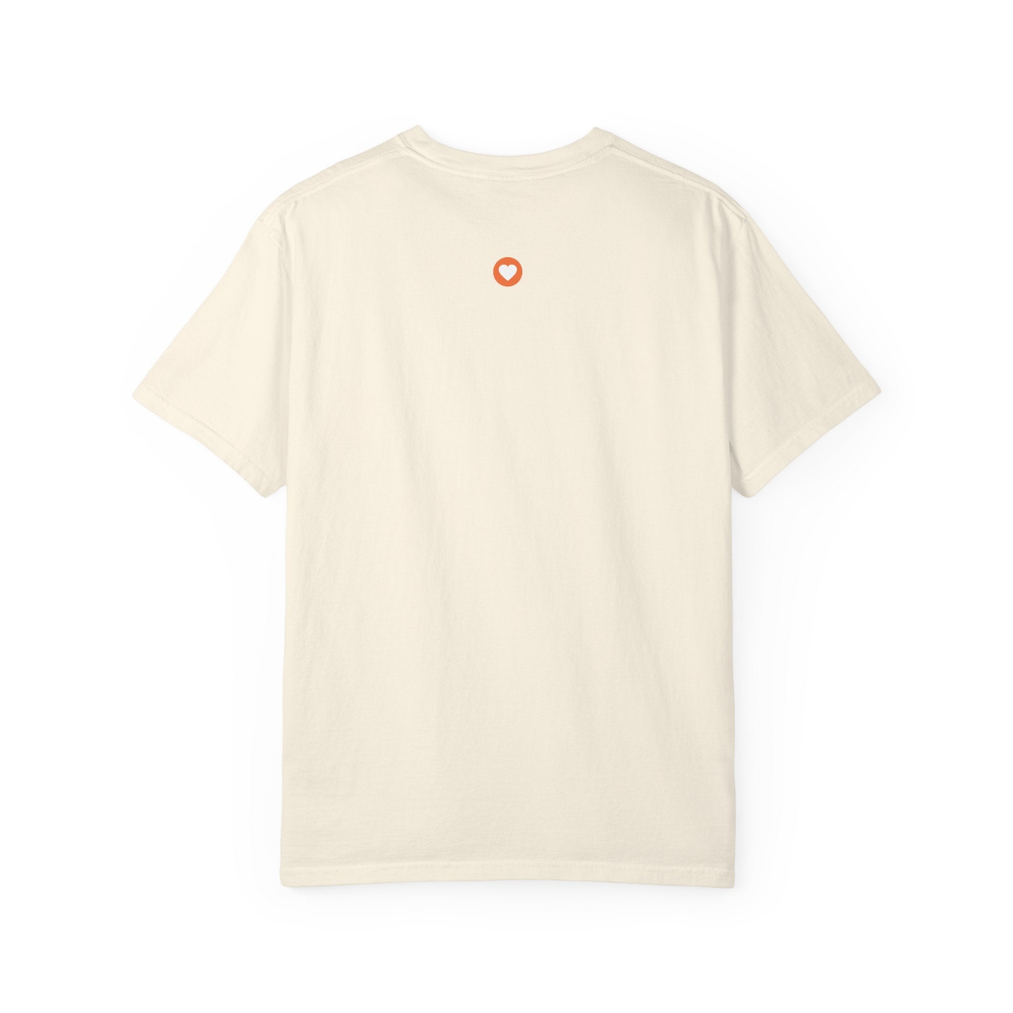 Lumi logo T-shirt | Small orange heart logo tee