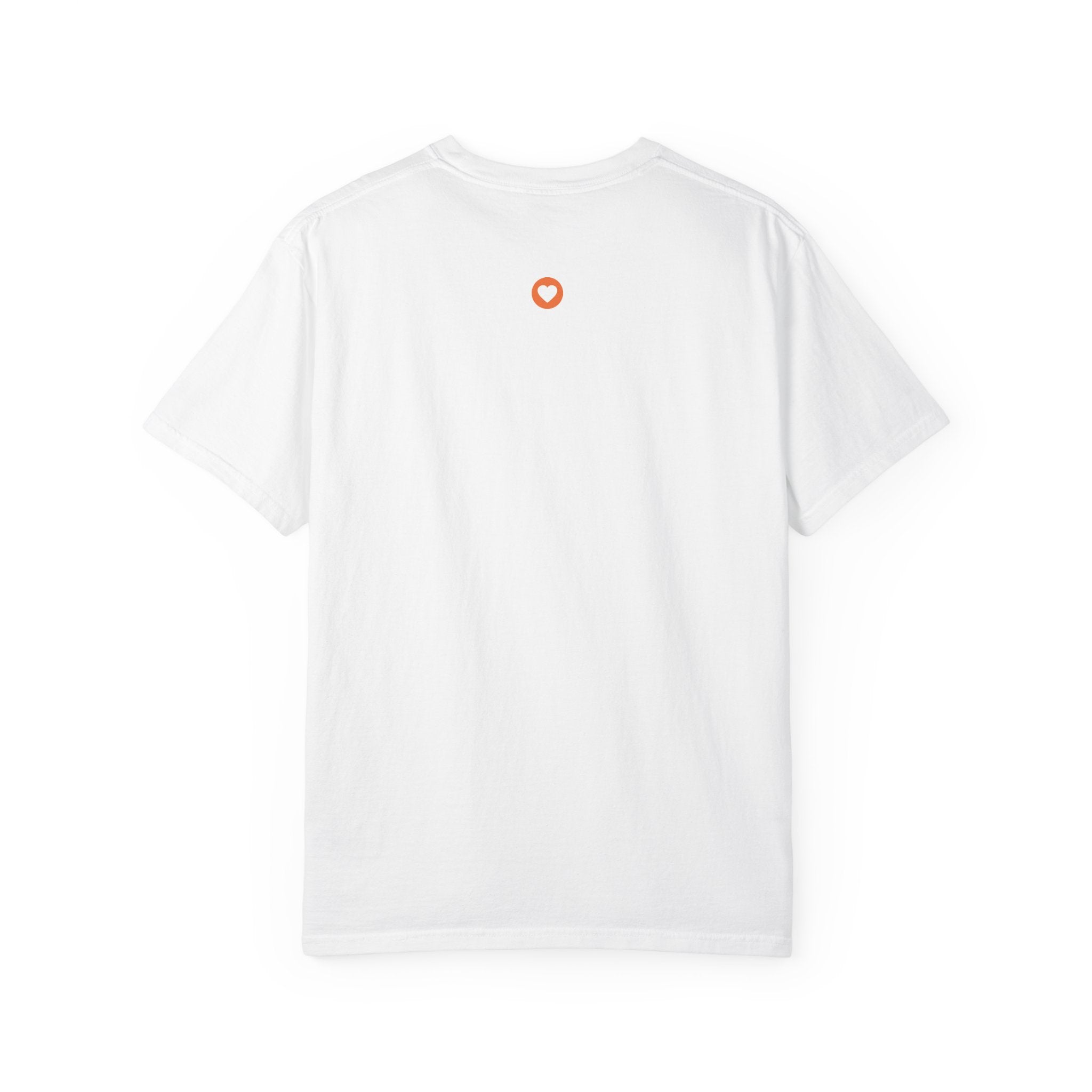 Lumi logo T-shirt | Small orange heart logo tee