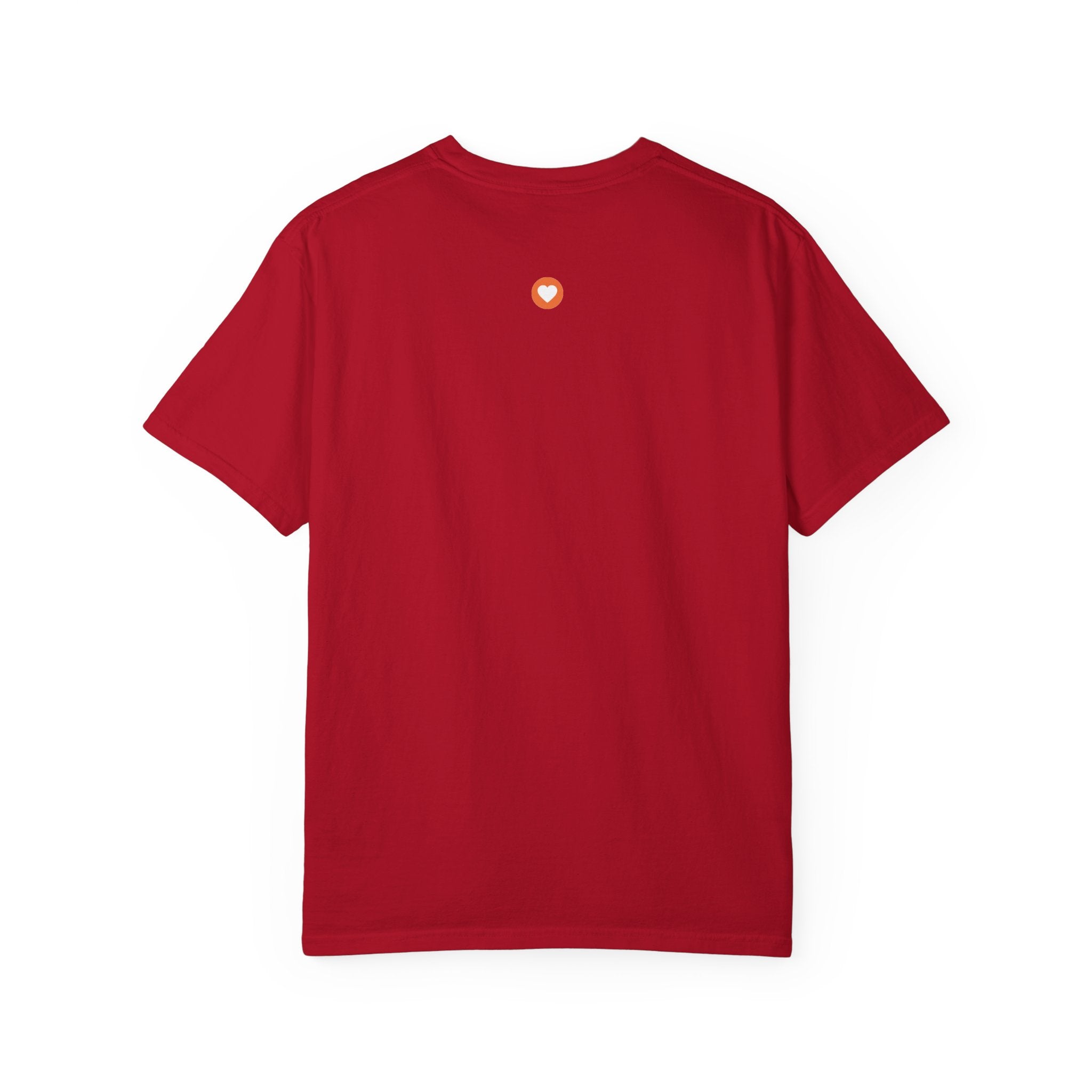 Lumi logo T-shirt | Small orange heart logo tee