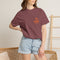 Lumi logo T-shirt | Small orange heart logo tee