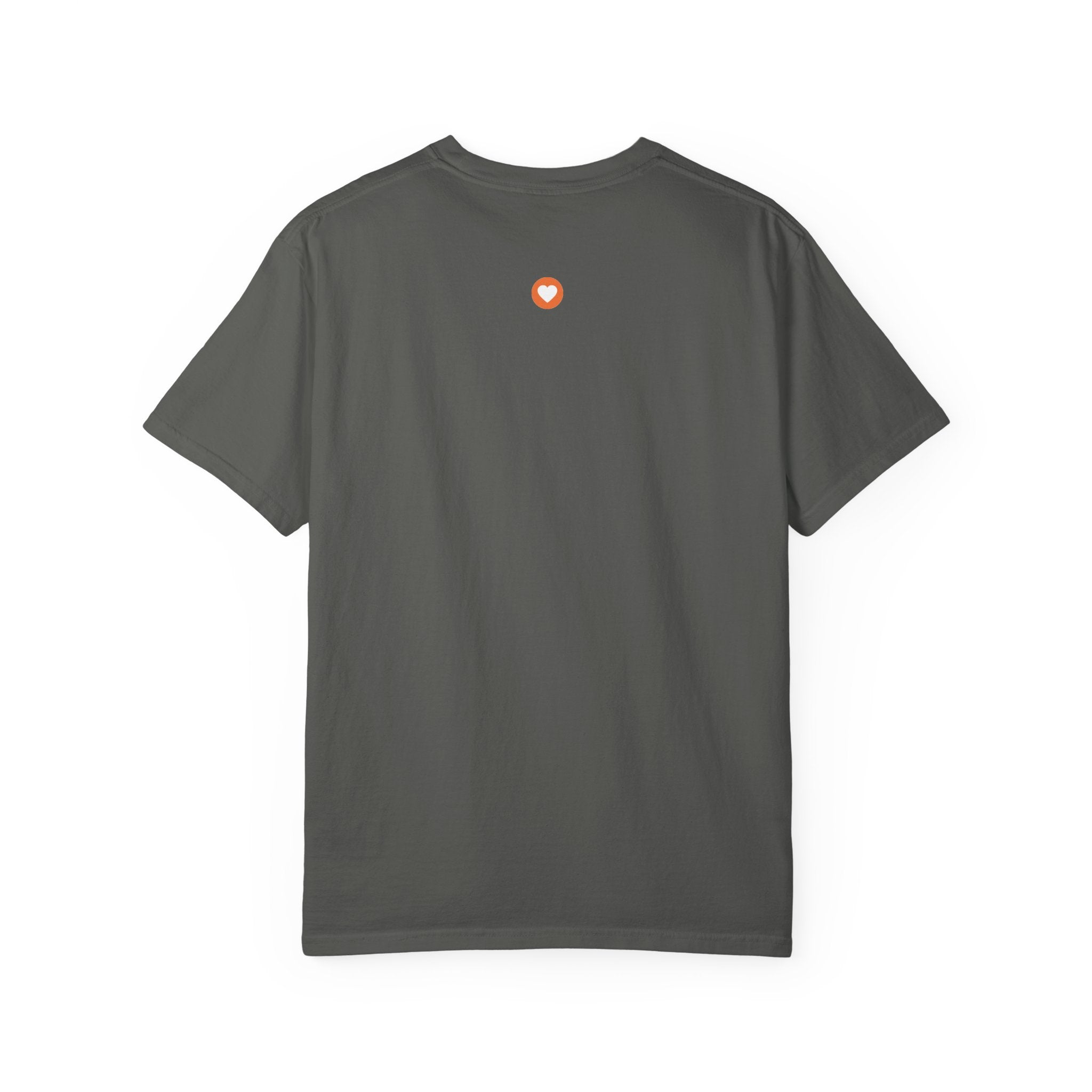 Lumi logo T-shirt | Small orange heart logo tee